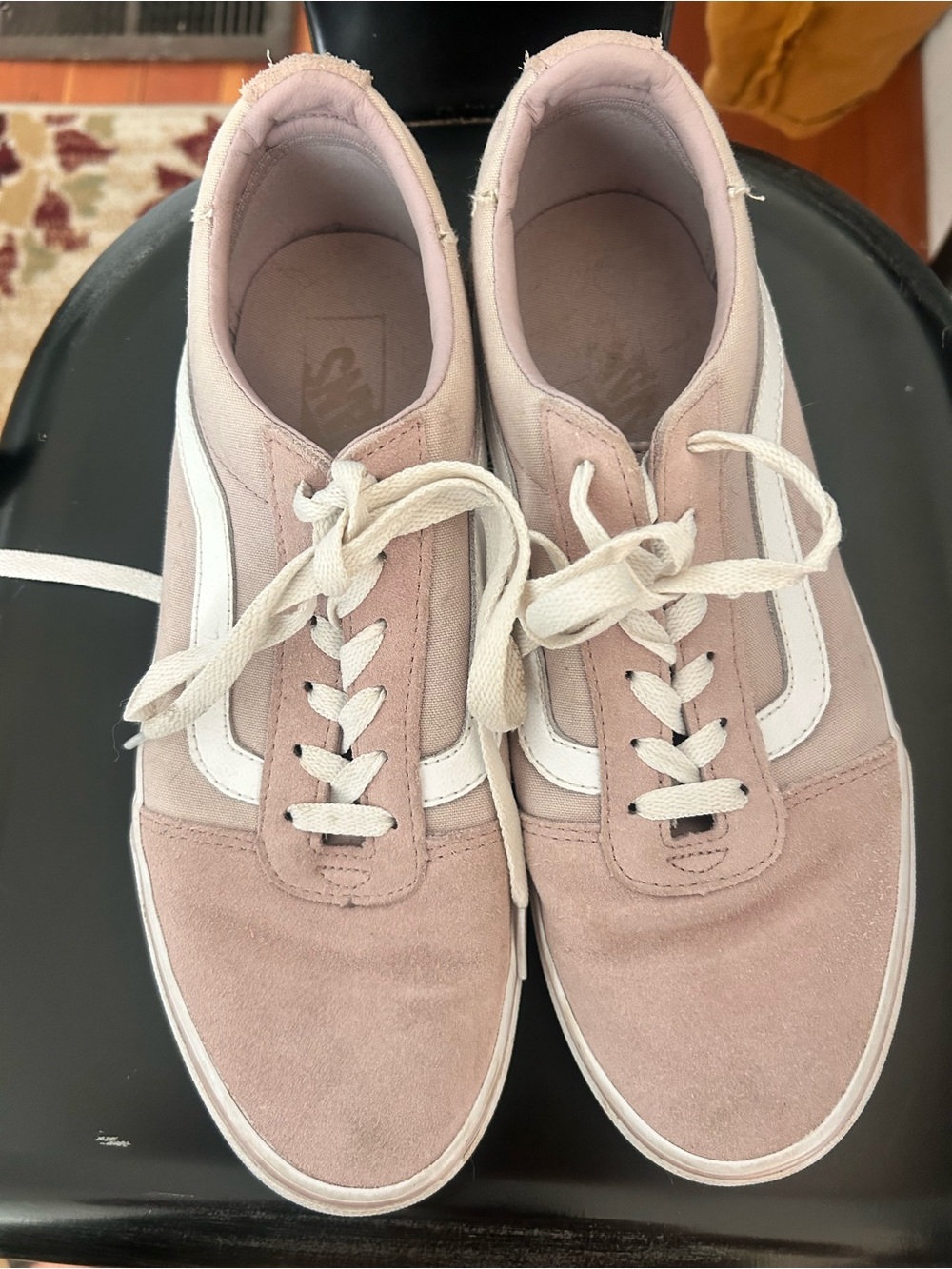 Vans Old Skool Sneakers in Light Pink and White